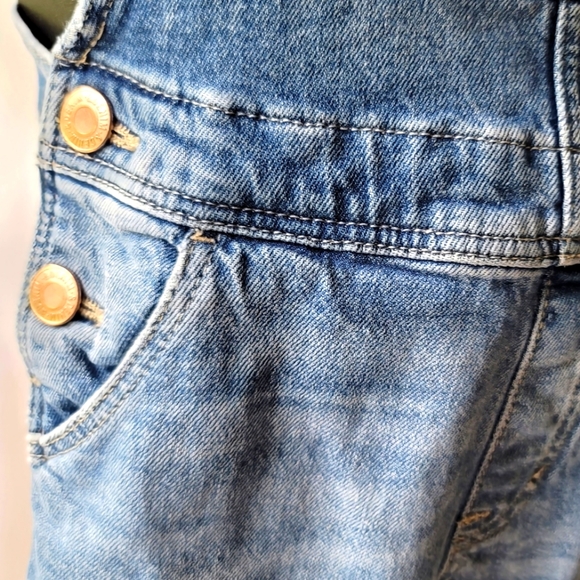 H&M Girls Bib Overall Jeans Size 7 - Picture 5 of 13